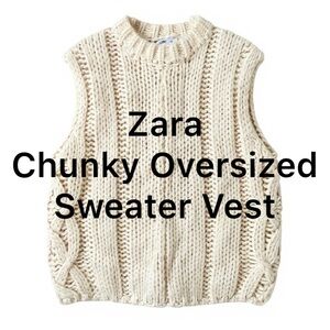 Zara Chunky Knit Sweater Vest